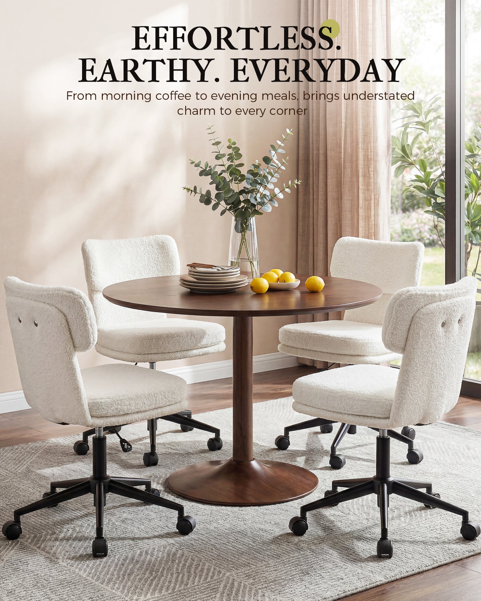 Mid Century Modern Office/Vanity/Dinning Chair CH400-Lucklife