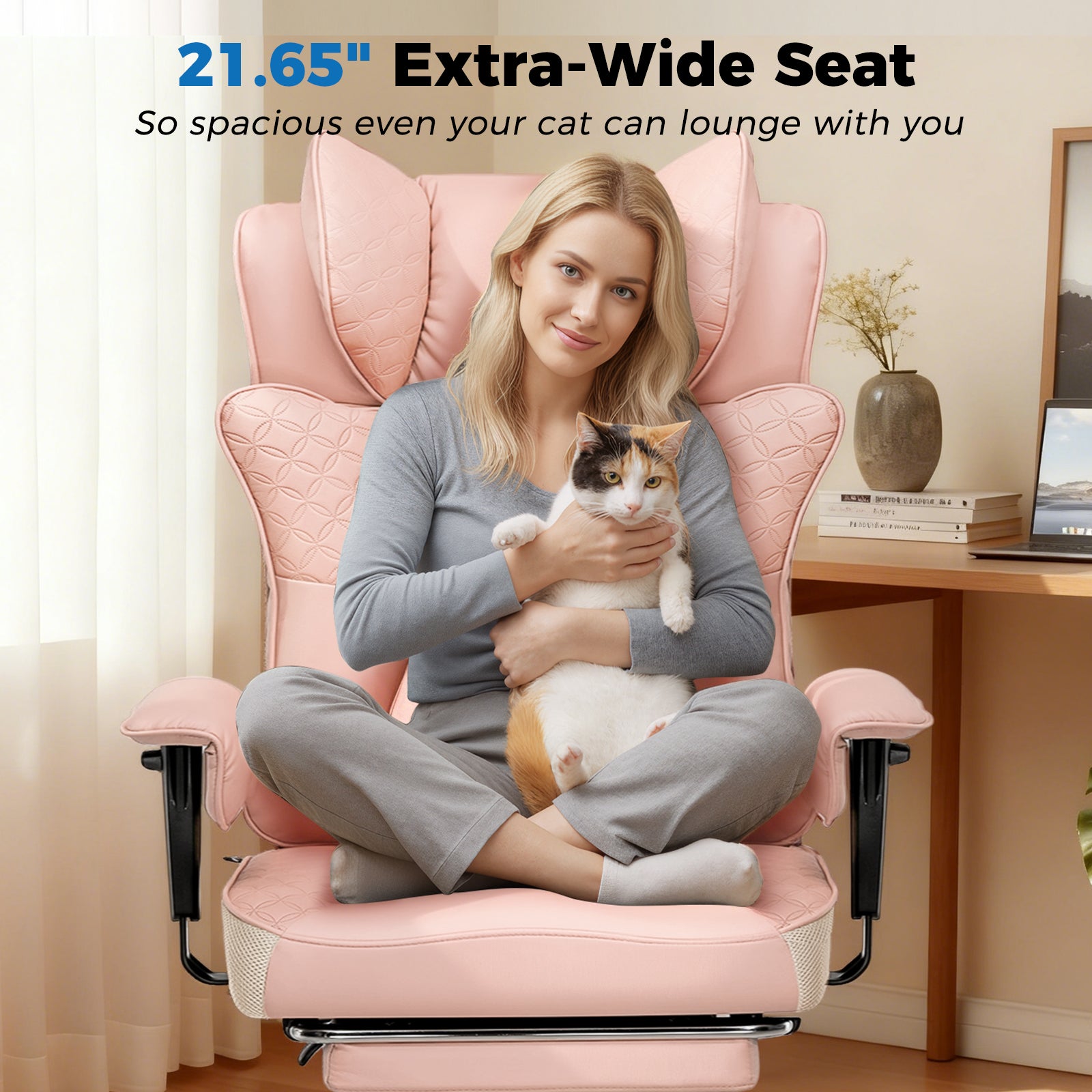 COMHOMA Big Headrest 400LBS Big and Tall Office Chair CH610