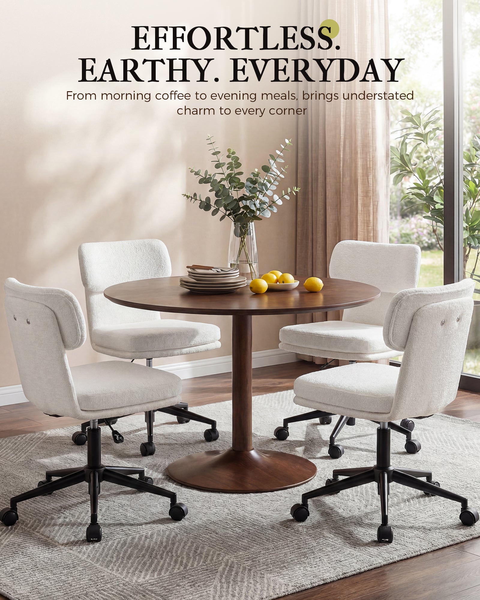 Mid Century Modern Office/Vanity/Dinning Chair CH400-Lucklife