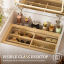 COMHOMA Small 3 in 1 Makeup Vanity Desk with Mirror and Lights B400