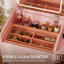 COMHOMA Small 3 in 1 Makeup Vanity Desk with Mirror and Lights B400