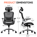 COMHOMA Big and Tall Ergonomic Mesh Office Chair CH405