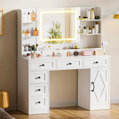 COMHOMA Wood Makeup Vanity with Mirror B1003-B1005 WMT