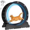 COMHOMA 40" Metal Cat Wheels for Indoor Cats Treadmill with Detachable Carpet & Teaser/Stickers, CEW06/CEW07