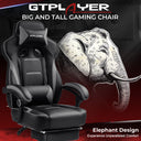 GTPLAYER Gaming Chair 350Lbs Heavy Duty Ergonomic Office Chair Lumbar Support GTF59-CH