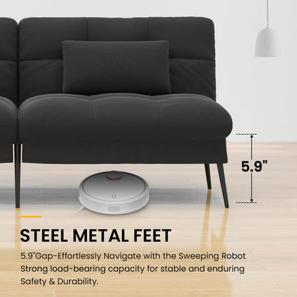 COMHOMA Convertible Futon Sofa Bed with Adjustable Backrest B001
