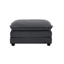 Ottoman Footstool in Corduroy Fabric, Can be Used with 2 Seater Sofas, 3 Seater Sofas and 4 Seater Sofas,Grey Corduroy Fabric