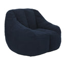 Comfy Bean Bag Chair with Memory Foam Filler – Tufted Soft Stuffed Bean Bag Sofa for Dorm, Apartment, or Living Room – Dark Blue