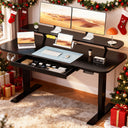 COMHOMA Electric Height Adjustable Desk with Drawers DTS118