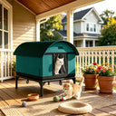 LUCKLIFE® Heated Outdoor Cat House, Weatherproof Shelter with Heating Pad, Winter Use PET06