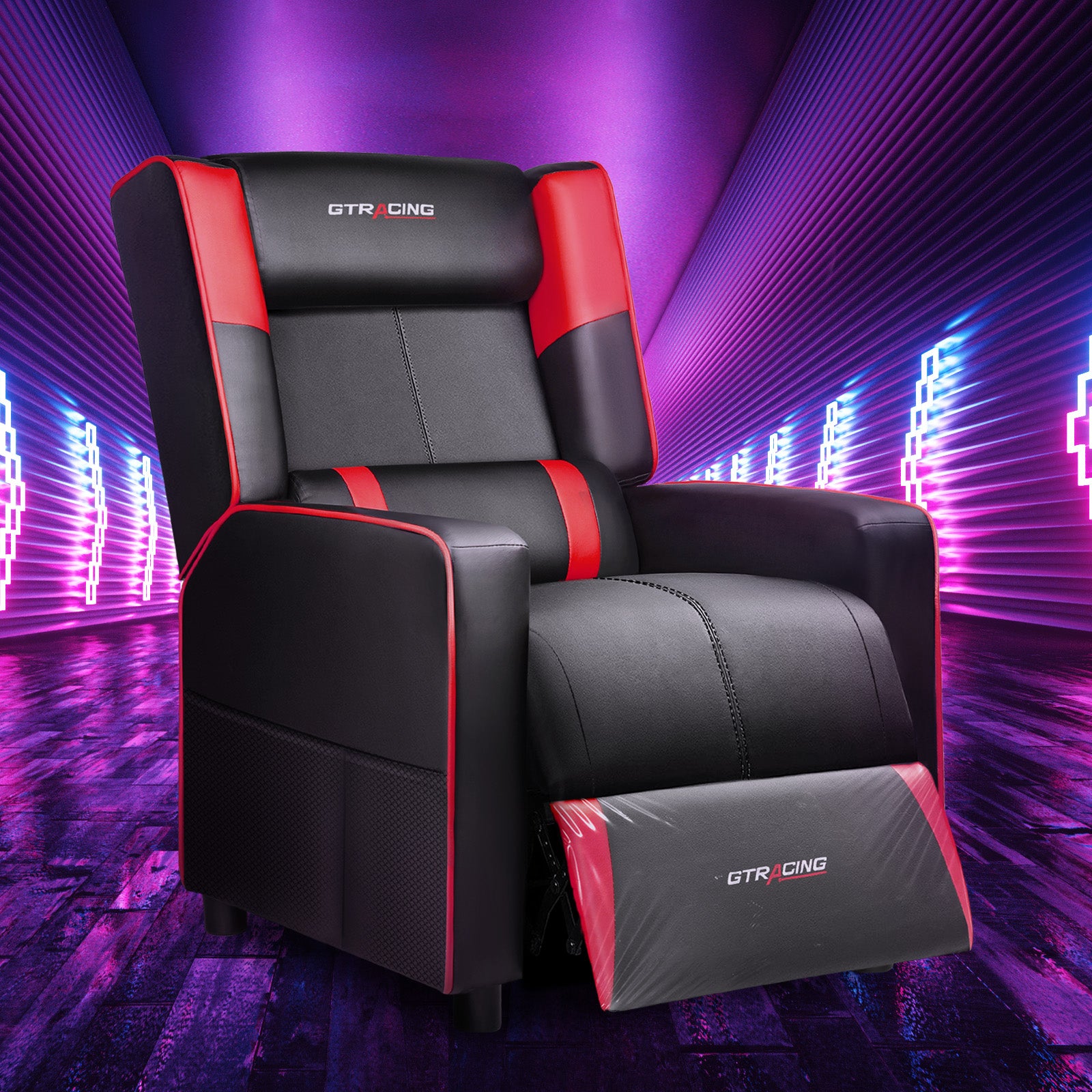 GTPLAYER Gaming Massage Recliner with Bluetooth Speakers GT208M