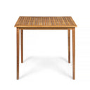 Outdoor Minimalist Acacia Wood Rectangle Bar Table - Teak Finish, Durable Hardwood, 44 x 25 x 40 inches
