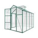 Gain Height Windproof Aluminum Greenhouse 6x8 FT Polycarbonate with Raised Base and Anchor, Heavy Duty Walk-in for Outdoor Backyard in All Seasons