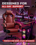 LUCKRACER Big and Tall Gaming Chair 350lbs with Footrest LR408