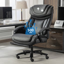 COMHOMA PU Office Chair with Ergonomic Back & Adjustable Headrest CH533