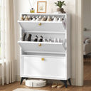 COMHOMA Shoe Storage Cabinet with 3  Flip Drawers