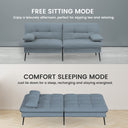 COMHOMA 72“ Convertible Futon Sofa Bed with Adjustable Backrest B001