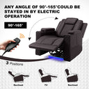 COMHOMA PU Leather Massage Recliner with LED Lighting H7137