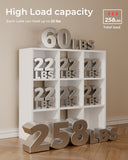 6/8/9 Cubes Wood Storage Organizer with Open Back and Removable Back Panels B3001-LUCKLIFE