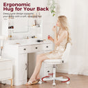 COMHOMA Small Criss Cross Office Chair, Vanity Chair CH710