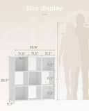 6/8/9 Cubes Wood Storage Organizer with Open Back and Removable Back Panels B3001-LUCKLIFE