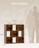 6/8/9 Cubes Wood Storage Organizer with Open Back and Removable Back Panels B3001-LUCKLIFE