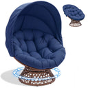 COMHOMA® Outdoor Rocking Papasan Chair, Oversized Wicker Patio Rocker OT-CH03