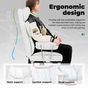 COMHOMA Big and Tall Office Chair with Lumbar Support & Adjustable Footrest GT205