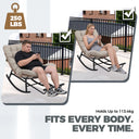 COMHOMA Outdoor Rocking Papasan Chair, Oversized Wicker Patio Rocker OT-CH03