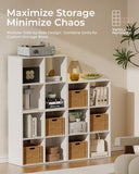 6/8/9 Cubes Wood Storage Organizer with Open Back and Removable Back Panels B3001-LUCKLIFE