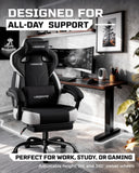 LUCKRACER Big and Tall Gaming Chair 350lbs with Footrest LR408
