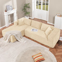 COMHOMA Modular Sectional Couch with L/R-Shape Chaise, Corduroy Upholstery & No Assembly Required B10