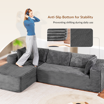 COMHOMA Cloud Sectional Couch-B10-WMT
