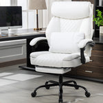 COMHOMA Executive Chair High-Back PU Leather Office Chair with Footrest