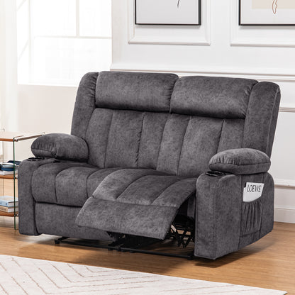 COMHOMA Recliner with Swivel, Massage & Heat H1148