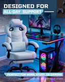 LUCKRACER Big and Tall Gaming Chair 350lbs with Footrest LR408