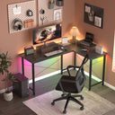 GTRACING L-Shaped RGB Gaming Desk GTZ-410