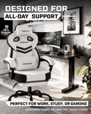 LUCKRACER Big and Tall Gaming Chair 350lbs with Footrest LR408