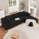 COMHOMA Modular Sectional Couch with L/R-Shape Chaise, Corduroy Upholstery & No Assembly Required B10