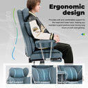 COMHOMA Big and Tall Office Chair with Lumbar Support & Adjustable Footrest GT205