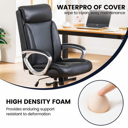 COMHOMA PU leather Executive Office Chair with Lumbar Back CH128N