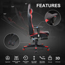 GTPLAYER Gaming Chair with Footrest, Swivel Rocker with Headrest and Lumbar Support GT002NAF