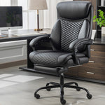 COMHOMA Executive Chair High-Back PU Leather Office Chair with Footrest