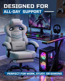 LUCKRACER Big and Tall Gaming Chair 350lbs with Footrest LR408