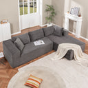 COMHOMA Modular Sectional Couch with L/R-Shape Chaise, Corduroy Upholstery & No Assembly Required B10