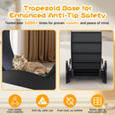 LUCKLIFE® 40" Metal Large Cat Exercise Wheel with Detachable Carpet & Teaser/Stickers, PET-CEW