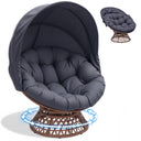 COMHOMA Oversized Papasan Chair with Sun Shade OT-CH01