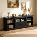 COMHOMA 71"/70"/59" TV Stand up to 80 Inch TV, Modern Farmhouse Entertainment Center with Open Storage Shelves and Cable Management Holes for Living Room H1004