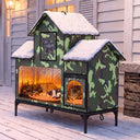 LUCKLIFE® Extra Large Heated Cat House for Outside, 100% Weatherproof, 27.9"W x 16.5"D x 32.7"H, PET07