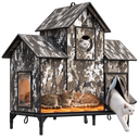 LUCKLIFE® Extra Large Heated Cat House for Outside, 100% Weatherproof, 27.9"W x 16.5"D x 32.7"H, PET07